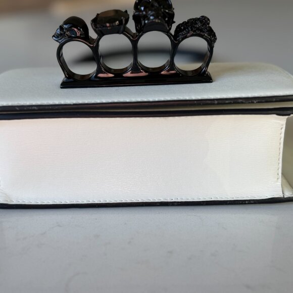 Alexander McQueen Mini Jewelled Satchel in Soft Ivory - Picture 10 of 12